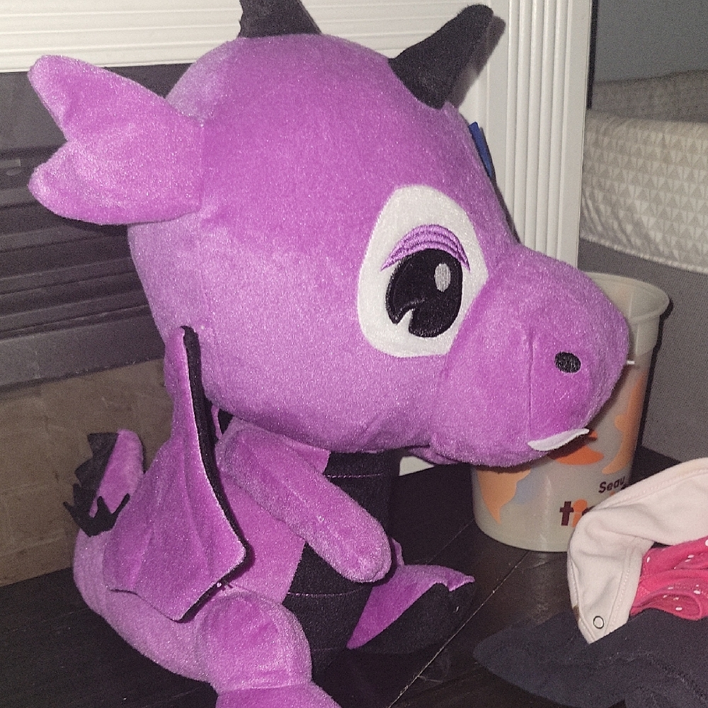 Purple Plush Dragon Toy